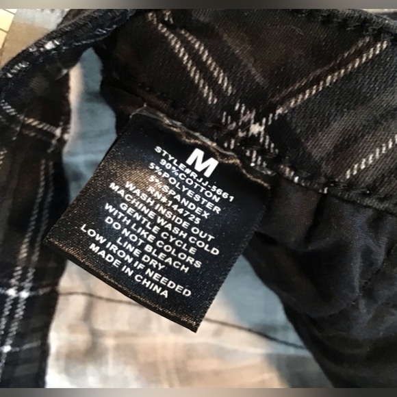 American Bazi Gray Plaid Bondage Cargo Pants - Picture 9 of 10